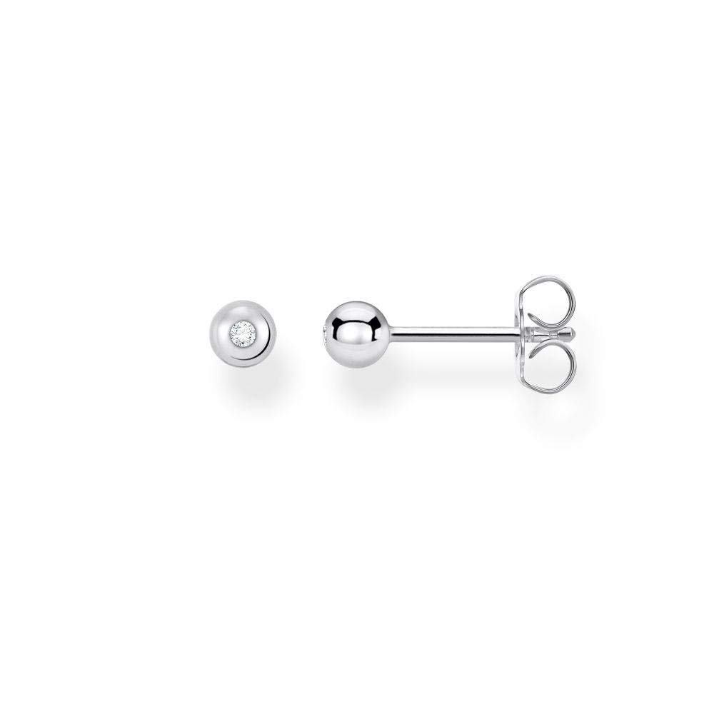 Thomas Sabo single stud earrings white stone silver 925 sterling silver H2130-051-14