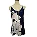 Women Sleeveless Blouse , Teresamoon Floral Casual Tops T Shirt (L, Navy)