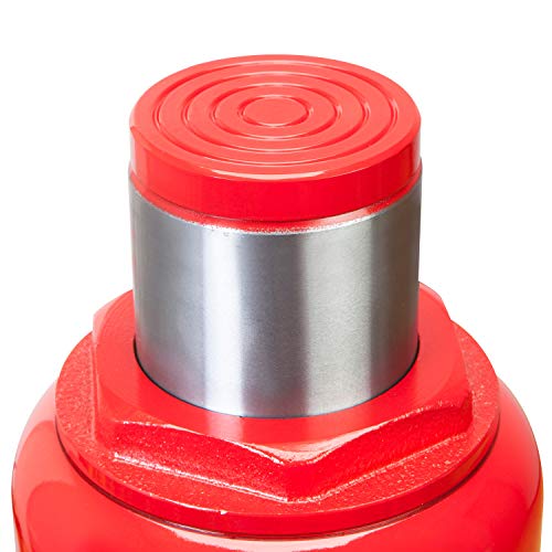BIG RED T95007 Torin Hydraulic Stubby Low Profile Welded Bottle Jack, 50 Ton (100,000 lb) Capacity, Red - Image 5