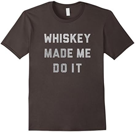 Men's ShirtWerks Whiskey Made Me Do It T-Shirt XL Asphalt