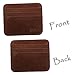 Hibate Men's Leather Credit Card Holder Wallet Case Mens Front Pocket Sleeve - Brown
