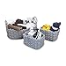 CutieUnion Cotton Woven Storage Baskets with Dual Rope Handles for Toy Storage Durable Nursery Bins(3 Pack,Grey)