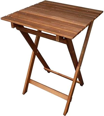 Amazon De Qls Balkontisch Gartentisch Klapptisch Kaffeetisch Holztisch Tisch 50 X 50 X 70 Cm