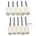 Drill Warehouse 25 Pcs Wool Felt Point Mandrel Mounted Polishing Bits White Conical Fine Abrasive Rotary Tool Accessories Kit Fit Dremel - 1/8 Inch Shank