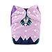 ALVABABY Cloth Diaper One Size Adjustable Reuseable Washable Girls Nappy Diapers One Pack with 2 Inserts YD111