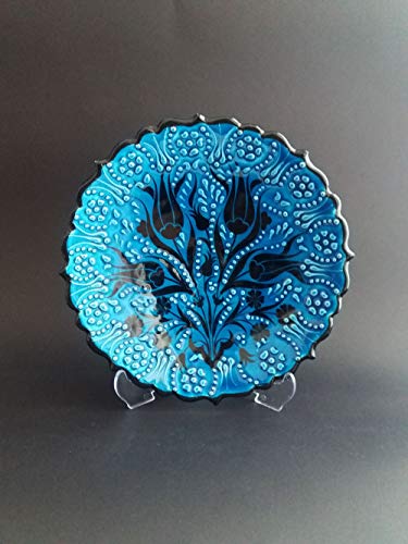 Ayennur Turkish Decorative Plate Handmade Ceramic Ornament for Home&Office Wall Decor