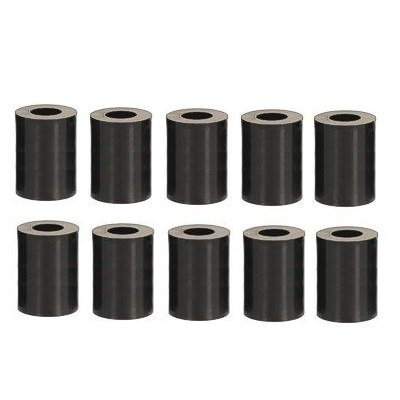 qfix Spacer Sleeves for M4 Screws, Length 25 mm, Plastic, Black, Set of 10