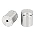 uxcell 12 Pieces Silver Tone Advertising Nail Screw Glass Standoff 25mm x 30mm