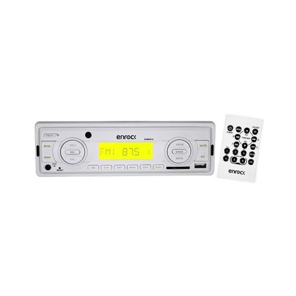 Enrock-EMC1-Marine-Audio-Boat-Cycle-ATV-Car-AMFM-Receiver-MP3-USB-Aux-Stereo-Pair-Speakers