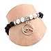 Volcanic Stone Marble Charm Essential Oil Diffuser Bracelet Stretchable Prayer Stone bracelet Natural Gemstone Wave Peace Dove Gifts for Women
