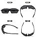 Sports Sunglasses with 2 Interchangeable Lenses for Running Cycling Driving