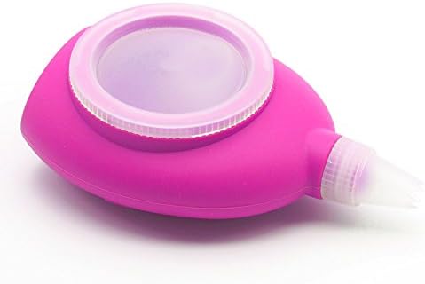 Medo Kitchen Silicone Baking Pastry Cake Decorating Piping Pot with 6 Nozzles.(pink)