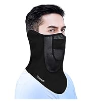 TEUME Half Balaclava Face Mask Ski Mask Men Ear Warmer Women Windproof for Skiing Snowboarding Motorcycling Cold Weather Winter Sports Protect Your Nose Mouth Ears and Neck(Neck Gaiter)