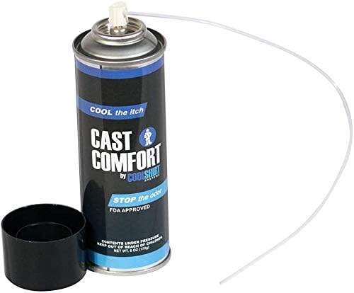 Cast Comfort Itching and Odor Relief Spray - Cools and Relieves Itchy Cast While Cleaning and Preventing Smell - 6 Oz
