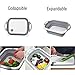 Ahyuan Collapsible Dish Pan 10L Portable Washing Basin Dish Pan Foldable Dish Tub Over The Sink Dishpan Camper Accessories for Travel Trailers (with Plug)