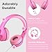 LilGadgets Connect+Wired Kids Headphones for School with Microphone, Volume Limiting & Noise Reduction Over-Ear Headset with Cord, SharePort Technology & SoftTouch Padding, Pink - Kid Headphones