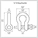 Red Hound Auto 2 Shackles 3/4 Inches Galvanized D Ring Marine Anchor Bow with Screw Pin 4.5 Ton