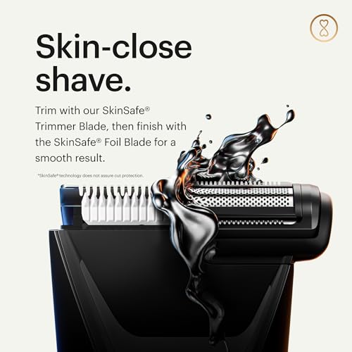 MANSCAPED® The Lawn Mower® 5.0 Ultra Groin & Body Hair Trimmer – Dual-Head SkinSafe® Trimmer & Foil Blades, Waterproof Wet/Dry Groomer, USB-C Rechargeable with Travel Case, Men’s Ball Shaver, Black