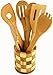 iBambooMart Bamboo Utensils Holder with 2 Thick Walls of Wood