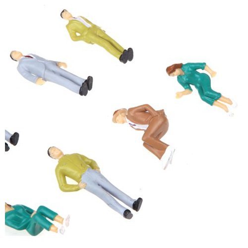 image for Painted Model - SODIAL(R) 20pcs G Scale 1:25 Mix Painted Model People 
