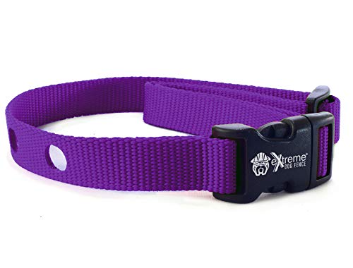 Extreme Dog Fence Dog Collar Replacement Strap - Purple - Compatible with Nearly All Brands and Models of Underground Dog Fences