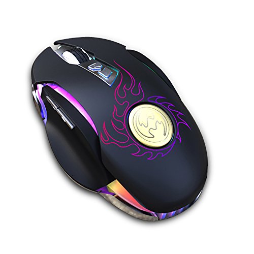 Gaming Mouse,Powpro Gfun PP-BM600 Gaming Mouse 250-4000 DPI Ergonomic Comfortable Grip High Precision Computer Mouse