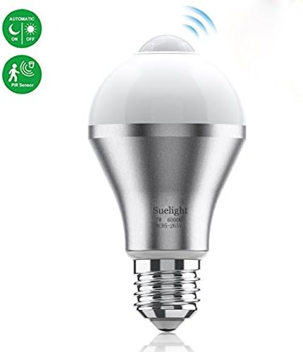 Motion Sensor Light Bulbs,Smart Sensor LED Bulb with PIR Motion Detector Auto On/Off Night Lights Outdoor/Indoor for Front Door Garage Hallway Stairs Patio (7W, E26/E27, 600lm,Cool White)