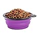 Pop-up Dog Bowl & Pet Bowl - Collapsible Travel Silicone Camping Crate Dish Bowl - 2 Cup Set - Pink/Purple, Small by KIQ