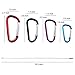 Carabiner Clip Aluminum D-Ring Spring Loaded Gate Small Keychain Carabiner Clip Set for Outdoor Camping 4 Different Sizes Assorted Colors Pack of 20