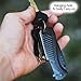 Pocket Folding Tanto Knife with Clip and Hanging Hole，60HRC Black-Oxide 8Cr13Mov Blade EDC Survival Tactical Military Knives for Self Defense Camping Outdoor (5.2-inch Closed)