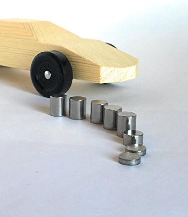 Pinewood derby tungsten steel 3oz total, includes PDF EBOOK on optimal weight placement be ahead of the competition