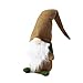 ITOMTE Handmade Swedish Gnome, Scandinavian Tomte, Plush Toy Winter Table Ornament Decoration, Yule Santa Nisse, Nordic Elf Figurine Valentine's Gnome Gifts - 16 Inches, Brown