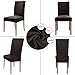 Fuloon 6 Pack Super Fit Stretch Removable Washable Short Dining Chair Protector Cover Seat Slipcover for Hotel, Dining Room, Ceremony, Banquet Wedding Party