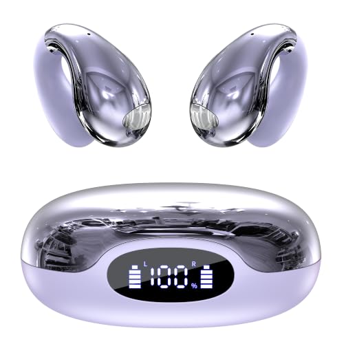 Open Ear Wireless Headphones Purple