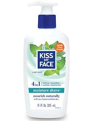 Kiss My Face 4-in-1 Moisture Shave, Cool Mint 11 oz (Pack of 3)