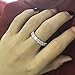Erllo 4x4mm Cushion Cut 925 Sterling Silver Cubic Zirconia Fashion Ring Eternity Engagement Wedding Band