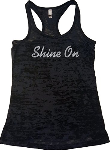 Orange Arrow Womens Dance Clothing Glitter (M, Black) - Shine On - Fitness Tank Top