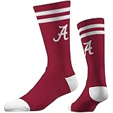 Strideline NCAA Mens 2 Stripe Crew Socks-One Size Fits Most -M/L (8-12)
