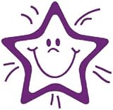 SuperStickers Printy 4933 Smiley Star Teacher Stamp Purple Ink view 2