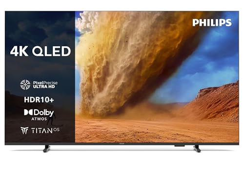 55PUS7800 4K QLED Smart TV - Écran 55 Pouces avec Plateforme Pixel Precise Ultra HD, Titan OS et Son Dolby Atmos - Compatible Alexa et Assistant Vocal Google