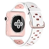 Apple Watch Sport Band 38mm 42mm, UMTELE Soft Silicone Replacement iWatch Bands Sport Strap with Buckle Clasp for Apple Watch Sport, Series 3, Series 2, Series 1