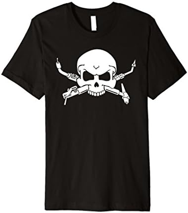 Men's Welder Crossbones T-shirt - welding rod gas torch wire shirt Large Black