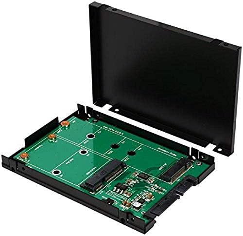 Amazon Com Syba M 2 B Key Or Msata Ssd Interface To Sata Iii 2 5 Enclosure 7mm Thickness Adapter Sy Ada Computers Accessories