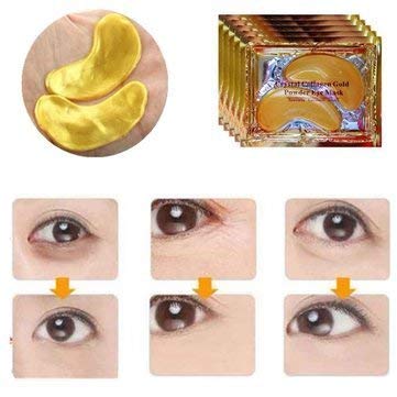 Digital Shoppy Gold Crystal Collagen Whitening Moisturizing Under Eye Dark Circle Remover Patches - 5 Pairs 6 Digital Shoppy Gold Crystal Collagen Whitening Moisturizing Under Eye Dark Circle Remover Patches - 5 Pairs - Image 6