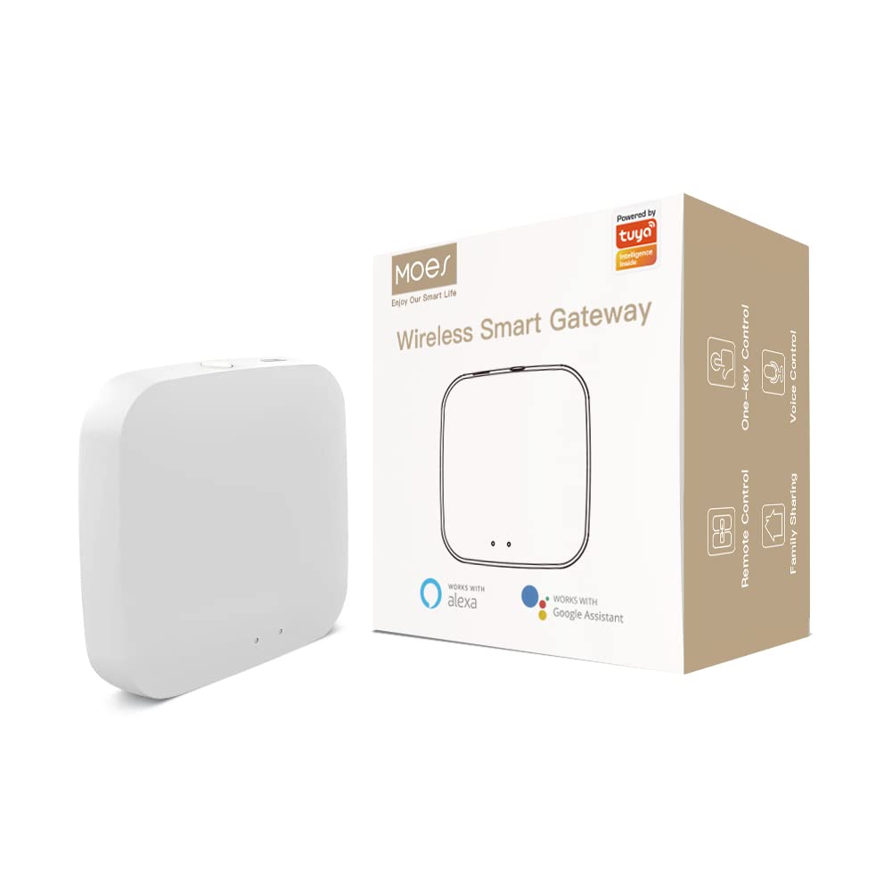 MOES Tuya ZigBee and BLE Multi-Mode Smart Home Gateway WiFi Mesh Hub Work with Tuya ZigBee or BLE Smart Home Devices