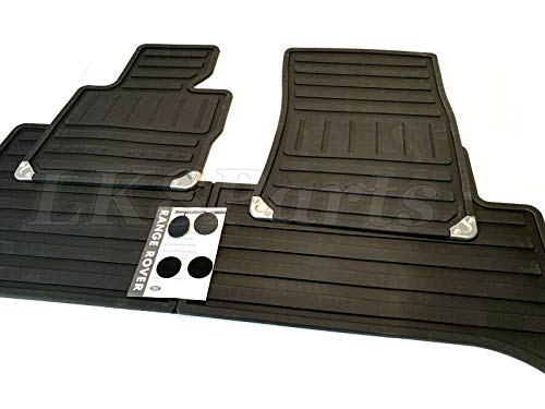 Genuine Land Rover EAH500330PMA Black Rubber Floor Mats for the Range Rover Full Size