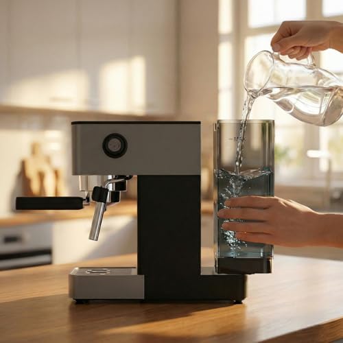 Machine à Café Expresso Manuelle Cafelizzia 690 Grey. 1230-1465 W, Pompe 20 Bars, 1 ou 2 Tasses, Buse Vapeur, Réservoir 1,5 L, Thermoblock, Panneau Tactile, Expresso de Barista à la Maison