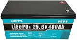 Leisure Battery LiFePO4 24V 400Ah 10.24kWh 29.2V Max Charge 400A