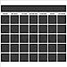 Chalkboard vinyl calendar with black vinyl days of the week (23.5