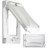 Bell Weatherproof Single Outlet Cover Outdoor Receptacle Protector, White, Vertical Flat